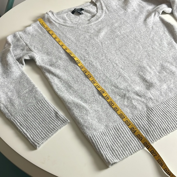 Ellen Tracy Soft Light Gray Boyfriends Sweater- Large - Picture 8 of 10